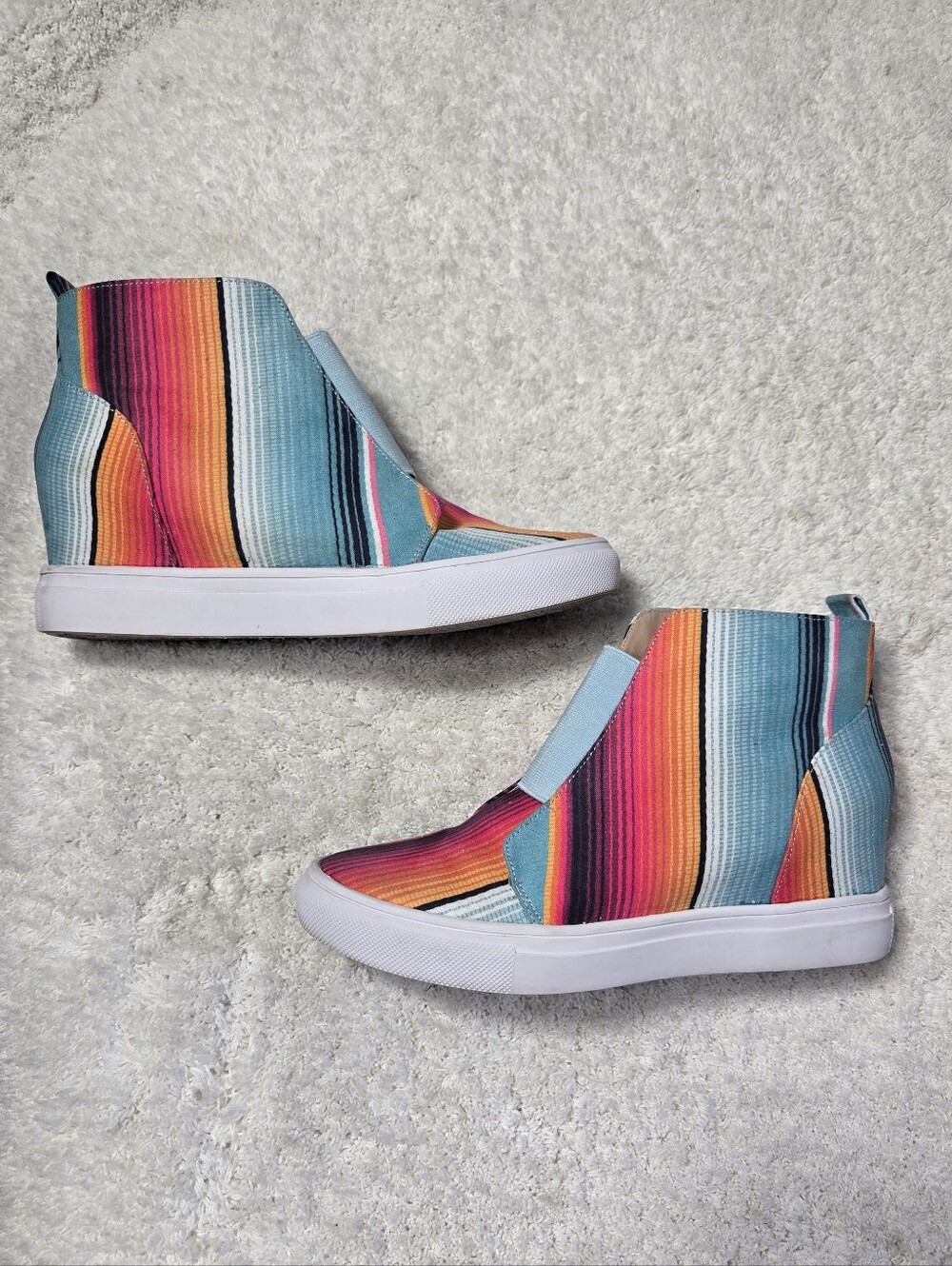 Crazy Train Serape Weekend Wedge Shoe Sz 8